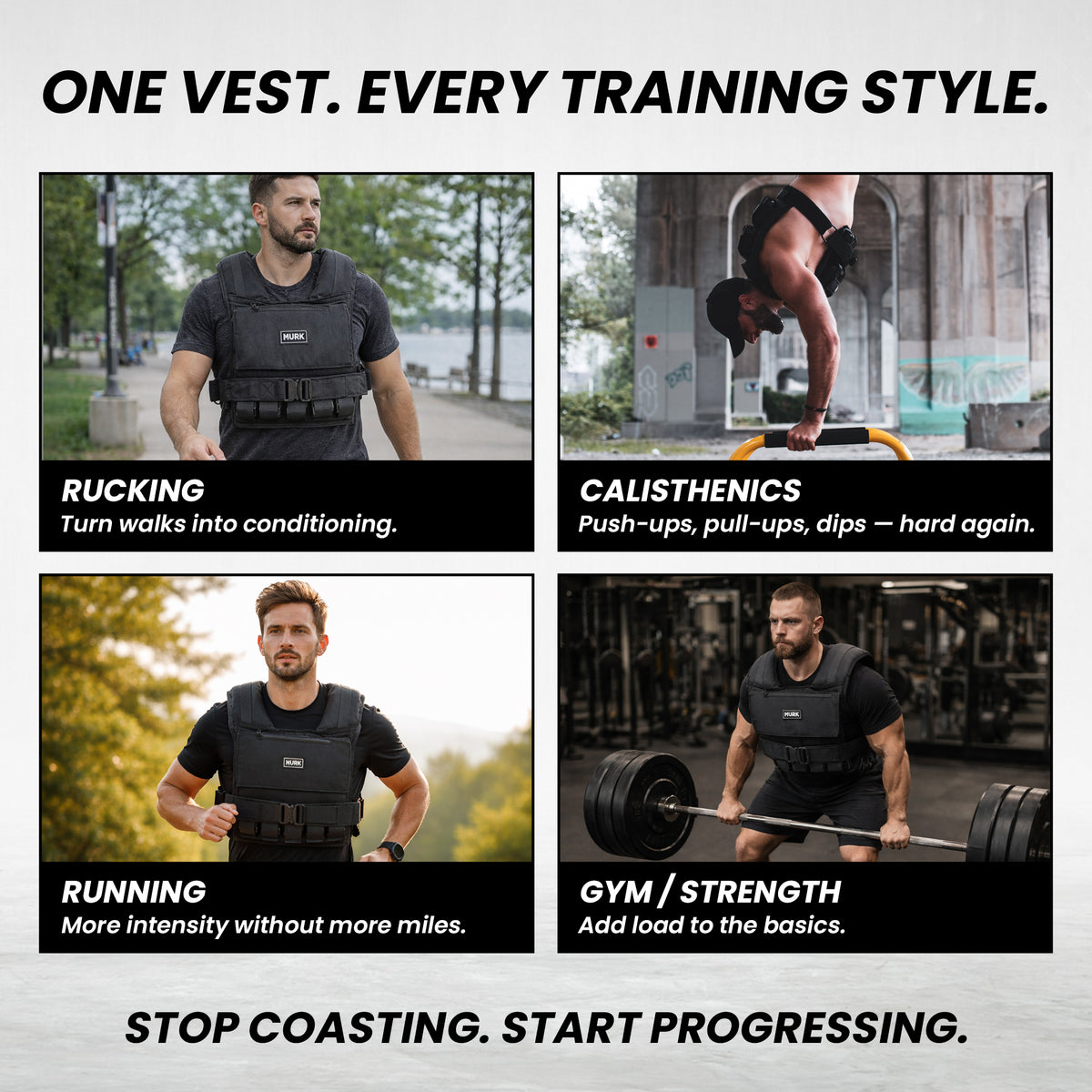 MVRK weighted vest used across multiple training styles