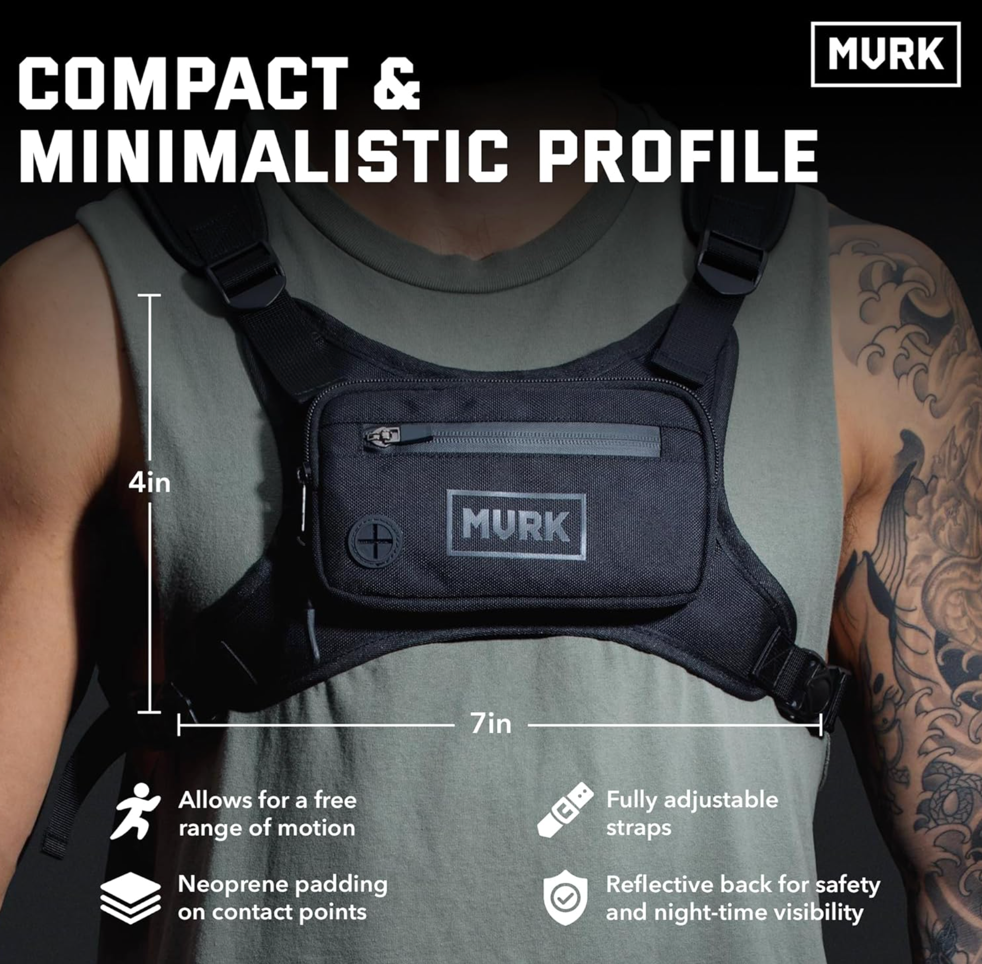 MVRK Zero-Bounce Running Chest Pack